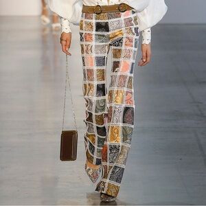 NWT Zimmermann Ninety Six Patchwork Flared Trousers Pants AU1 US6